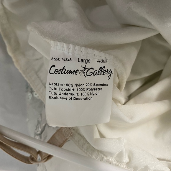 Costume Gallery White & Silver Long Romantic Tutu Dance Costume - Picture 4 of 4